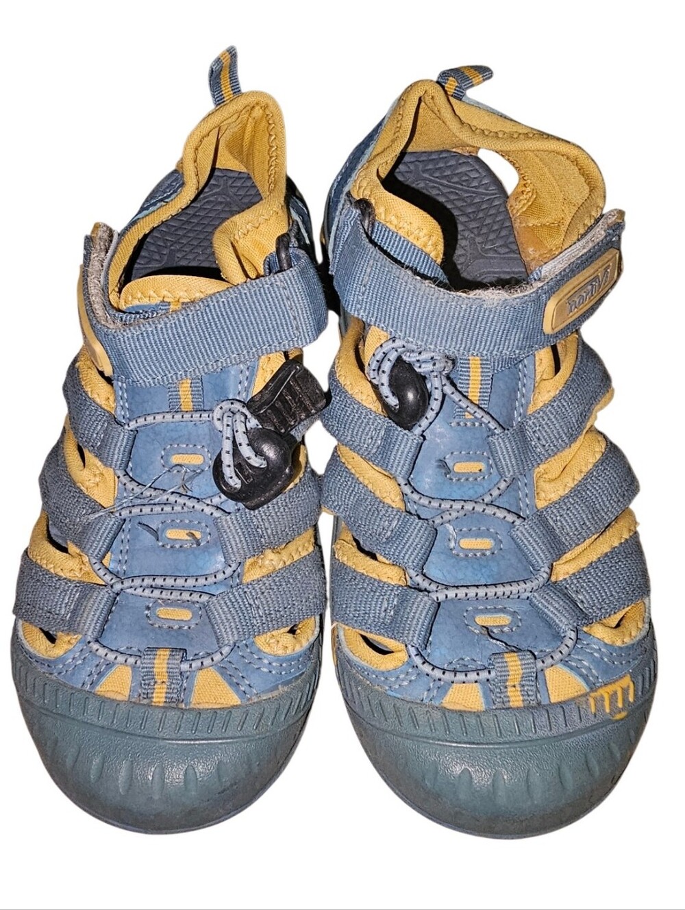 Nortiv 8 Kids Blue and Yellow Closed-Toe Sandals -